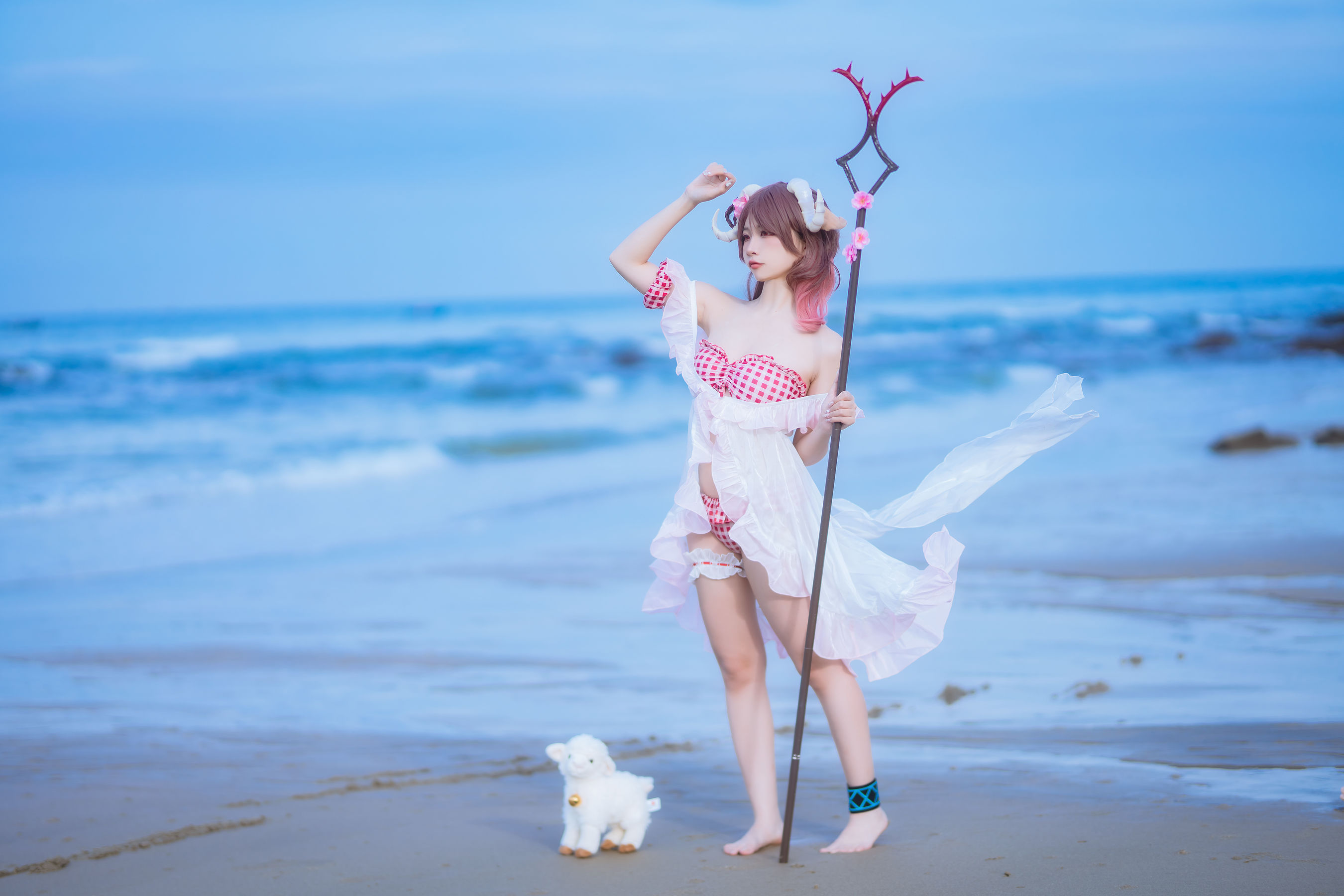 人气Coser 二佐Nisa - 泰拉夏日纪事 艾雅法拉泳装