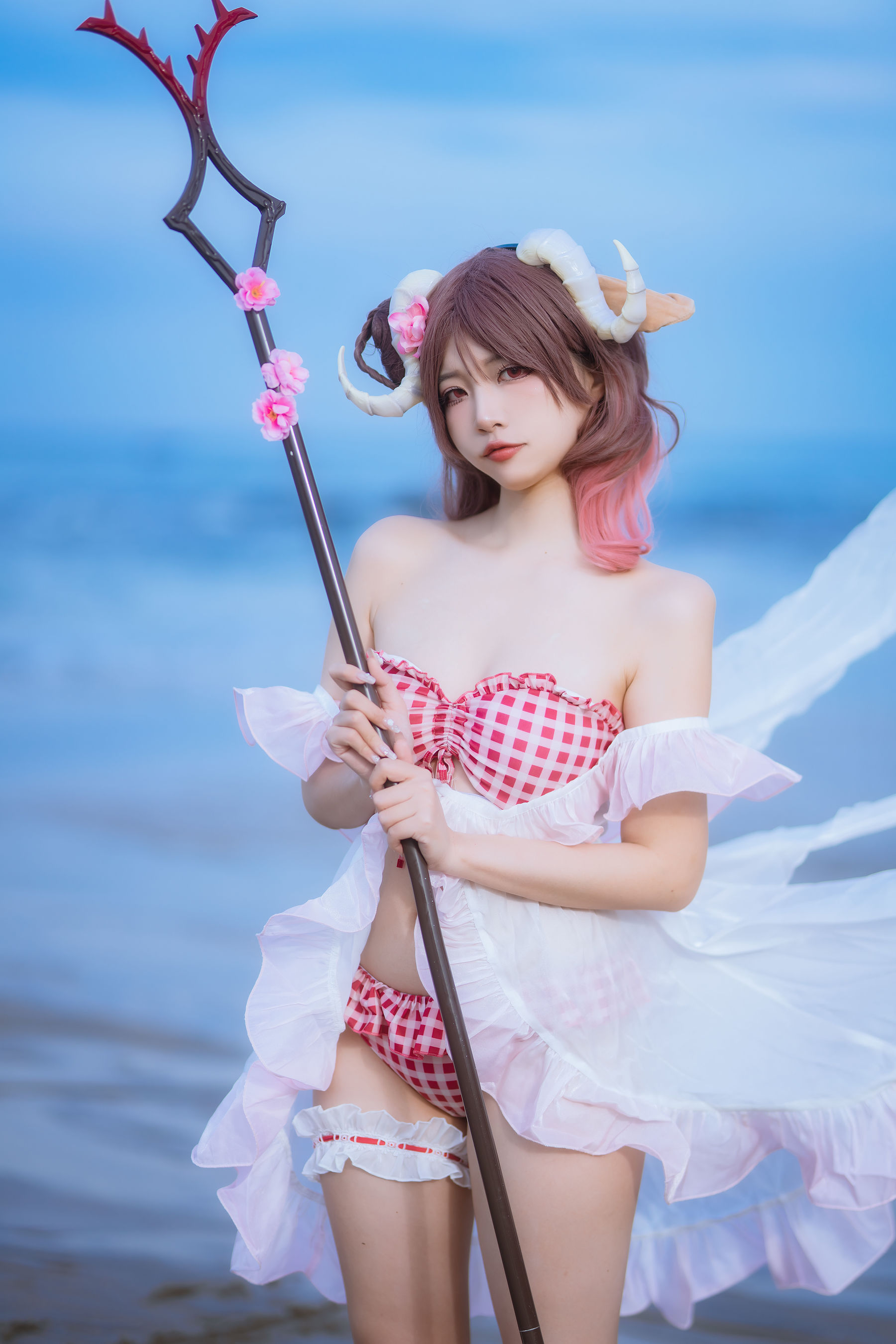 人气Coser 二佐Nisa - 泰拉夏日纪事 艾雅法拉泳装